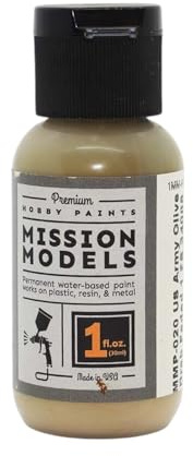 MISSION MODELS MMP-020 Olive Drab Faded 1 Acrylic Paint 1 oz (30ml)