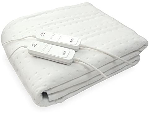Cubre colchones calientacamas eléctrico para cama individual 60W con 3 niveles de temperatura y apagado automático. Tamaño 150x80cm.