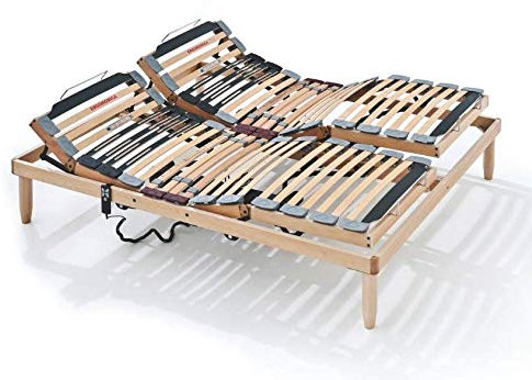 EVERGREENWEB Doppelbett Elektrischer Lattenrost 160 x 200 cm Orthopädisch mit motorisierter Kopf und Fußteilverstellung, Holzlattenrost mit Verstärkte Füße Angebot | Lemon