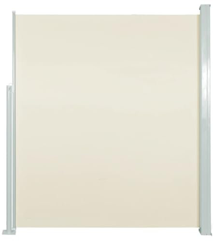 vidaXL Toldo Lateral Retráctil 120x300 cm Crema Parasoles Sombrillas Exterior
