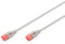 DIGITUS - Cavo patch slim Cat-6, 3 m, schermatura UTP, conduttori in rame - guaina LSZH - Cavo di rete - Grigio, Cat-6 - 3 m, Cavo patch sottile - U-UTP - LSZH