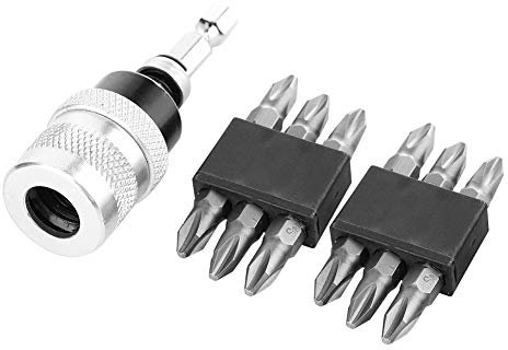 Adjustable Depth Screwdriver Bit Holders with 12pcs Cross PH2 Screwdriver Bits,Bits Drywall Screwdriver PH2 Magnetic Holder Impact Smart Bit Depth Setter