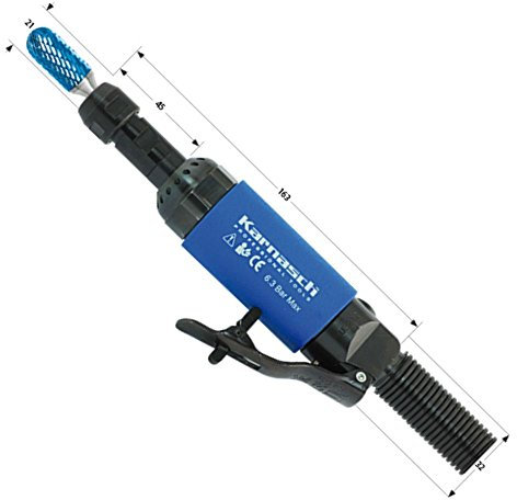 Hauptversand24 114704 Druckluft Profi Geradschleifer K25/2 für Frässtift Zapfenfräser Rotationsfräser Fräsere Schaft 6,0mm