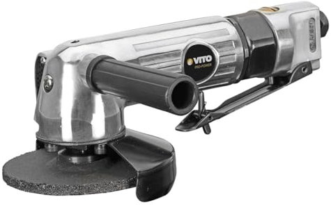 VITO Professional Druckluft-Winkelschleifer Schleifhexe, Trennschleifer bzw. Trennjäger, Maximaler Luftdruck: 6,2 bar, Leerlaufdrehzahl: 11000 U/min - (VIRP100)