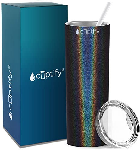 Shop Gobelets à paillettes fins 20 oz 20oz Paillettes noires et argentées.