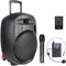 Ibiza - PORT15UHF-MKII-TWS - Altavoz portátil 15/800W MAX con 2 micrófonos (UHF), mando a distancia y funda protectora - Bluetooth, USB, SD & TWS - 6 a 8h de autonomía