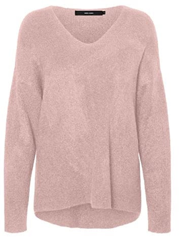VERO MODA Pull en Maille VMCREWLEFILE Pull-Overs Sepia Rose L Sepia Rose L