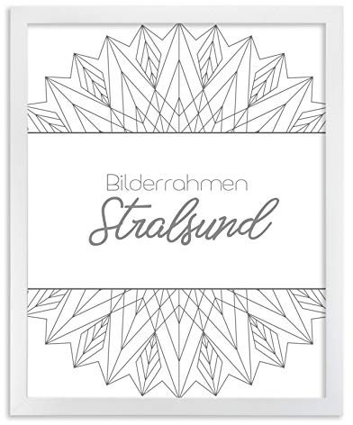 BIRAPA Stralsund Cadre photo avec vitre en verre synthétique antireflet Blanc 35 x 100 cm, Encadrement sous verre