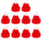 PRETYZOOM 10 Stück Miniatur Strickmützen Lollipop Mütze Lutscher Topper Rot Mini Hut Puppenmütze Puppenhaus Puppenhut Christbaumschmuck DIY Handwerk Schmuck Basteln Schmuckanhänger Zubehör