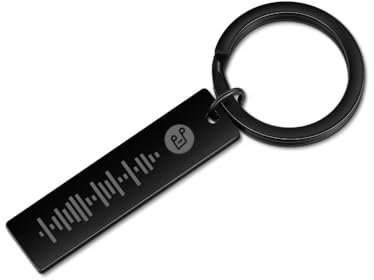 ALBERTBAND Portachiavi per Donna Portachiavi Personalizzato Scannable Music Portachiavi con codice Spotify Personalizza il tuo portachiavi musicale (1 pcs-Black)