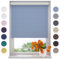 Radeco® Verdunkelungsrollo 90 x 190 cm Babyblau, Größen von 40 bis 240 Breite, ohne Bohren möglich, Rollo wandmontage, Rollo 90 cm breit, Fenster rollos für innen, rollos für Fenster