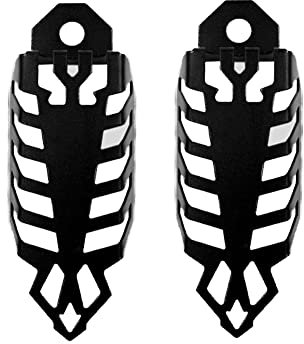 Motorrad Gabelabdeckung,MoreChioce 2 Stück Motorrad Vordergabel Stoßdämpfer Abdeckung Stoßdämpfer Vordergabel Motorrad Gabel Cover Aluminiumlegierung Motorrad Dämpfungsfeder Schutzabdeckung,Schwarz