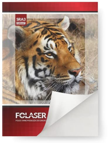 Netuno Folaser 50 Blatt DIN SRA3 320x 450 mm weiße Klebefolien groß für Farb-Laserdrucker glänzend Drucker Folie Kopierfolie Folienaufkleber selbst gestalten und ausdrucken film selbstklebend