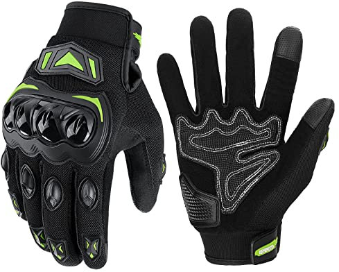 KEMIMOTO Motorradhandschuhe Herren, Motorrad Handschuhe mit Knöchelprotektor und Touchscreen, Sport Handschuhe für Herren und Damen, für Motorrad, Fahrrad, Roller, Jagd