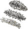 LEEQ Francesi per Capelli Francese in Metallo Fermagli in Cristallo Antico con Strass per Capelli Vintage Barrette Forcine per Capelli Gioielli Accessori per Capelli per Ragazze Donne(3 Pezzi)