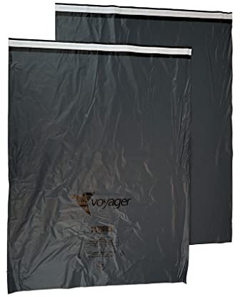 All Pack Voyager Versandtaschen, Grau, 30% Regran, 600 mm x 750 mm + 40 mm Lippe, mit Haftklebeband, Dauerwellenstreifen, 500 Stück
