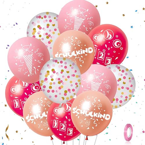 16 Stück Schulkind Luftballon Einschulung Deko Junge Schulanfang Schuleinführung Deko Schulkind deko Ballons für Schulkind 2024 Einschulung Party