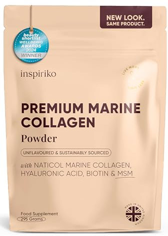 Marine Collagen Powder for Women - Marine Collagen with Hyaluronic Acid, Vitamin C, Biotin and MSM. Hydrolyzed Peptides Backed by 6 Clinical Studies, 30 Servings
