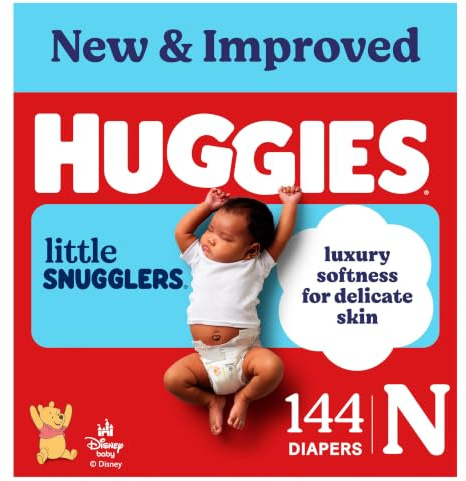 Huggies Little Snugglers Baby Windeln Größe 1 (bis 4,5 kg), 144 Stück