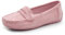 IF Fashion Scarpe Mocassini Slip On Loafers Morbidi Donna con Strass Pietri Camoscio Scamosciato FT245 Rosa Confetto N.38