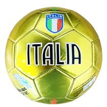 Mikado Sport Pallone da Calcio. Palla da Calcio per Partite o Allenamenti. Modello Italia. (Oro, 2 - Piccolo), PALITA2.2