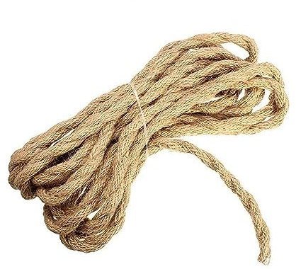 cable flexible Cable de luz de cuerda de cáñamo colgante, cable eléctrico trenzado de cuerda vintage de 2 cables de 0,75 mm, cable textil tejido, cable trenzado retro trenzado conector de extensión (