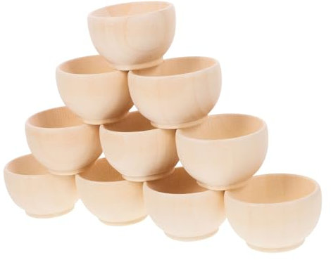 NUOBESTY 10stücke Diy Natur Holz Rohschalen Blank Schalen Für Handwerk Gestalten Und Dekoration Basteln Geburtstagsgeschenke
