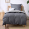 BEDSURE Bettwäsche 135x200 Baumwolle Anthrazit Grau - Bettwäsche-Sets 135 x 200 cm Wendebettwäsche 2teilig mit Kissenbezug 80x80 cm, Oeko-TEX Zweifarbiger Bettbezug mit Reißverschluss