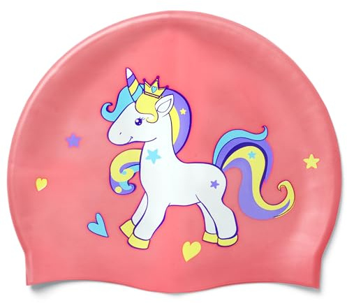 EANAGO weiche Kinder Silikon Badekappe Bademütze Schwimmhaube Badehaube