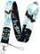 OEEYYT Schlüsselbänder Zum Umhängen Schönes Umhängeband, für Schlüssel, Id Badge Card Holder, Mobile Handys Telefon, Arbeitserlaubnis (Blau-Schwarz)