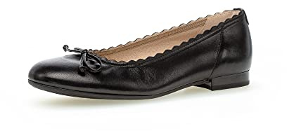 Gabor Damen Klassische Ballerinas, Frauen Flats,klassisch elegant,Ballerinen,Halbschuhe,Sommerschuhe,Slipper,Ballet-Flats,schwarz,36 EU / 3.5 UK