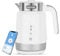 GEEPAS Digital Electric Kettle | 1.7L Wifi Tuya Smart App Control Alexa Google Voice Compatible Digital Display Auto Shut Off Cool Touch Stainless Steel Strix controller | 2 Year Warranty 2200W White