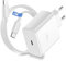 Cargador Samsung Carga Rapida,45W Cargador USB C Carga Rapida con 2M Cable USB C para Samsung Galaxy S25 Ultra/S24/S23/S22/S21/S20+/Note 20/10/A73/A53/A52,Enchufe USB Charger Tipo C