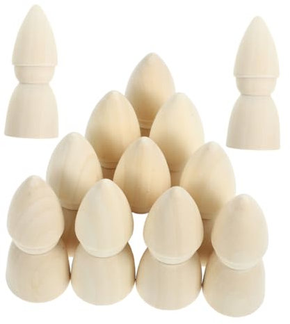 VICASKY 20stücke Holzpuppen Steckfiguren Unbemalte Holzsteckpuppen Zum Basteln Leere Steckpuppen Für Junge Mädchen Malprojekte Diy Holzfiguren Zum Bemalen
