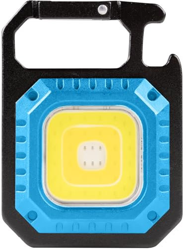 Högert Technik – Wiederaufladbare Mini-LED-Taschenlampe 580 lm mit 7 Lichtmodi, USB-C, Magnetfuß, Karabiner, Flaschenöffner und 500 mAh Akku für Arbeit, Outdoor, Camping