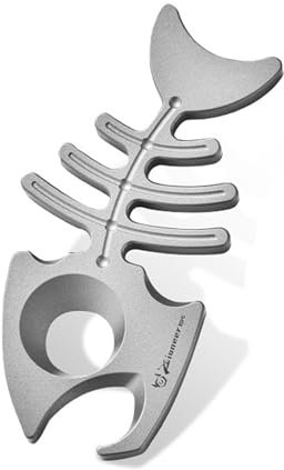 Titanium EDC Tool Fishbone Bottle Opener EDC Gear Multitool Pry Bar