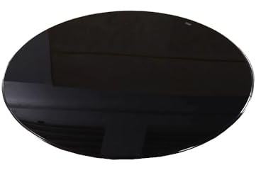 Schwarze Tischplatte Aus Gehärtetem Glas, Ersatz Für Gartentisch-Glasplatte, Runde Esstisch-Glasplatte, Transparente Tischplatte(90CM(35IN))
