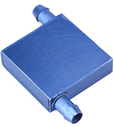 Wasserkühlblock, CPU-Kühler, Kühlkörper, Aluminium-Flüssigkeitskühler für Computer, CPU, Grafikkarte, North South Bridge, industrielle Kühlung, 41 x 41 x 12 mm, Blau, 1 Stück