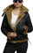 BRANDSLOCK Damen-Frauen mit Kapuze Aviator Echt Shearling Schaffell Fliegen Lederjacke-Mantel (Braun, 3x_l)