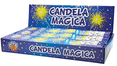 BORGONUOVO Candeline 2° misura scintille bastoncino luminoso pirotecnico stelline festa quantità a scelta (250 pezzi)