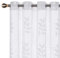 Deconovo Tende Trasparenti in Voile Ricamate per Camera da Letto con Anelli 140x260cm Bianco 2 Pannelli
