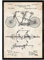 Nacnic Poster patentierte Tandem-Fahrrad. Blatt mit altem Design-Patent in der Größe A3 und Vintage-Hintergrund