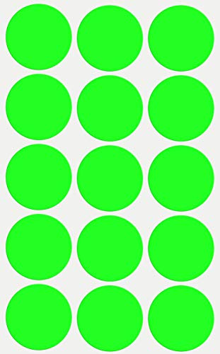 Royal Green Round Color Coding Labels in Neon Green (1.25) 30mm - 750 Pack