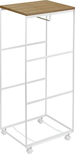 YAMAZAKI Rolling Laundry Station Wäschewagen, Stahl, Weiß, One Size