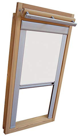 Sichtschutz-Rollo für VELUX Dachfenster für TYP GGL/GPL/GGU/GPU - MK10 - Farbe weiss - mit Aluminium Seitenschienen