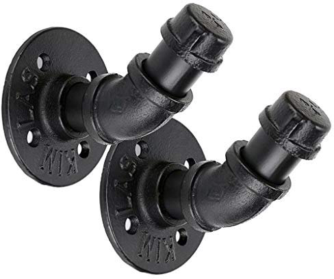 JAHQ 2 Handtuchhaken Kleiderhaken Schwarz Industrial Design sehr Stabil