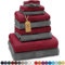 GREEN MARK Textilien 10 TLG. FROTTIER Handtuch-Set mit verschiedenen Größen 4X Handtücher, 2X Duschtücher, 2X Gästetücher, 2X Waschhandschuhe | Farbe: Anthrazit/Bordeaux | Premium Qualität