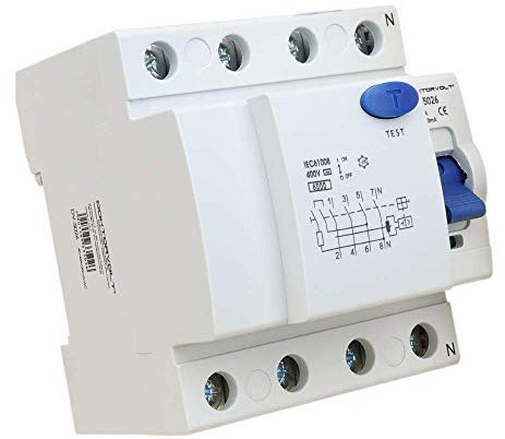 Interruptor diferencial 4P 40A 30mA Tipo AC Interruptor FI RCCB RCD Interruptor Doktorvolt 5026