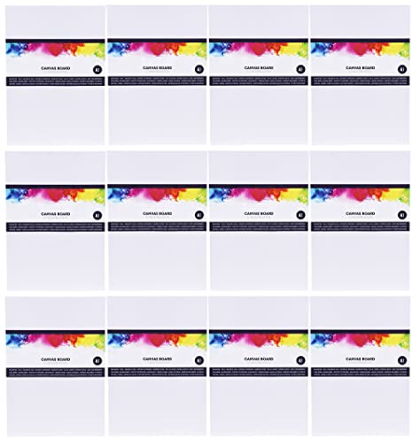 Set Malkarton Leinwand-Brett Canvas Board für Ölfarben, Acrylfarben, zum Skizzieren und Zeichnen Künstlerbedarf, säurefrei (297 x 420 mm - DIN A3, 12)
