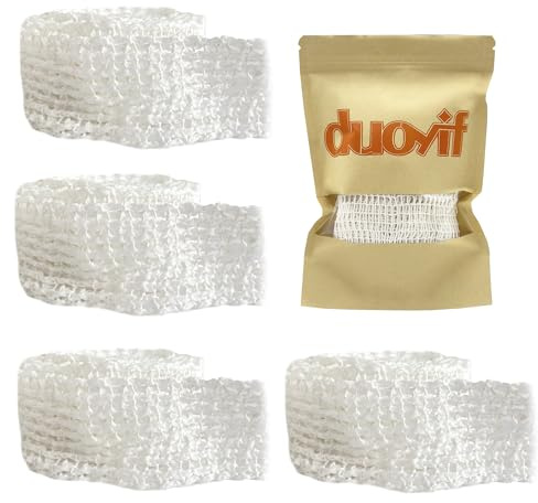duoyif Fleisch Netz Schinken Netz, Fleischnetz Bratennetz Räuchernetz, Elastisch Rollbraten, Baumwolle Netz, Backzubehör Zum Aufbewahren Aufhängen Backen Garen Von Fleisch Schinken Wurst, 1M 4Stück